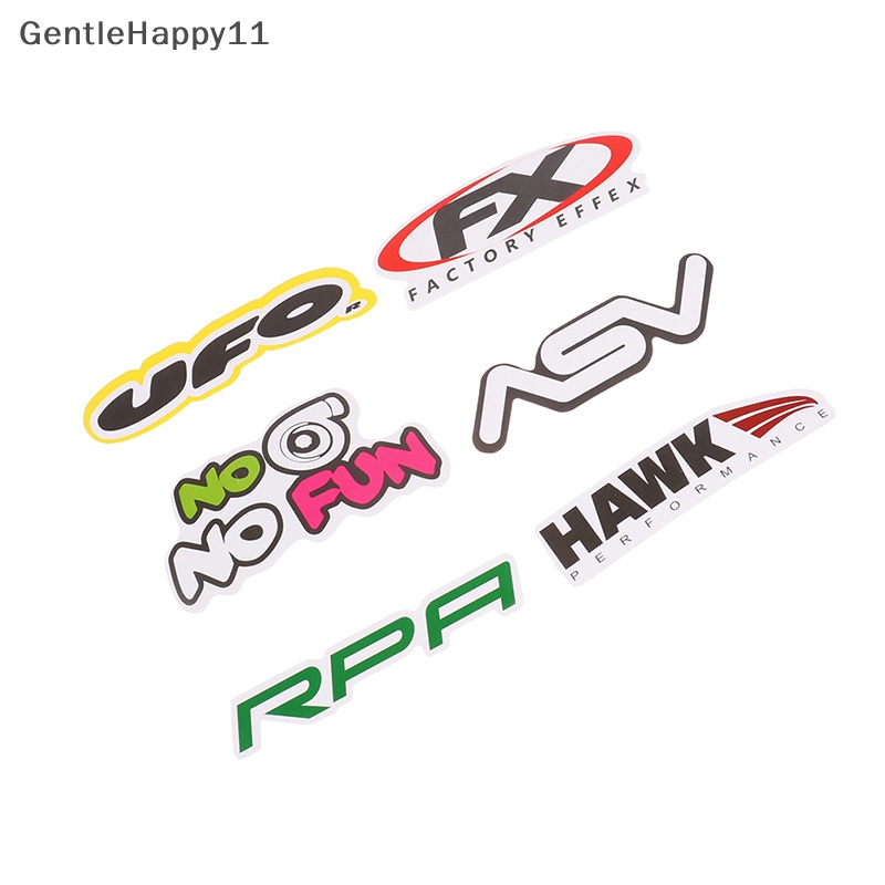 Gentlehappy 100PCS Stiker Racing Motor Trail Otomotif Mobil Brand Logo Vinyl Sticker Pack id