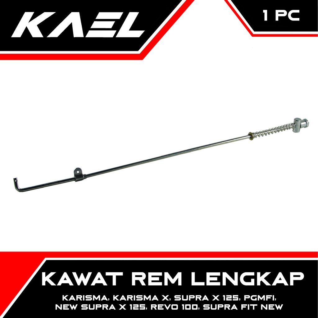 Kawat-Mur-Per Tiang-Lidi-Gantar Rem Belakang Lengkap-Komplit Karisma &amp; Kharisma X &amp; Supra X 125 PGMFI &amp; New Supra 125 X &amp; Supra Fit New &amp; Revo 100