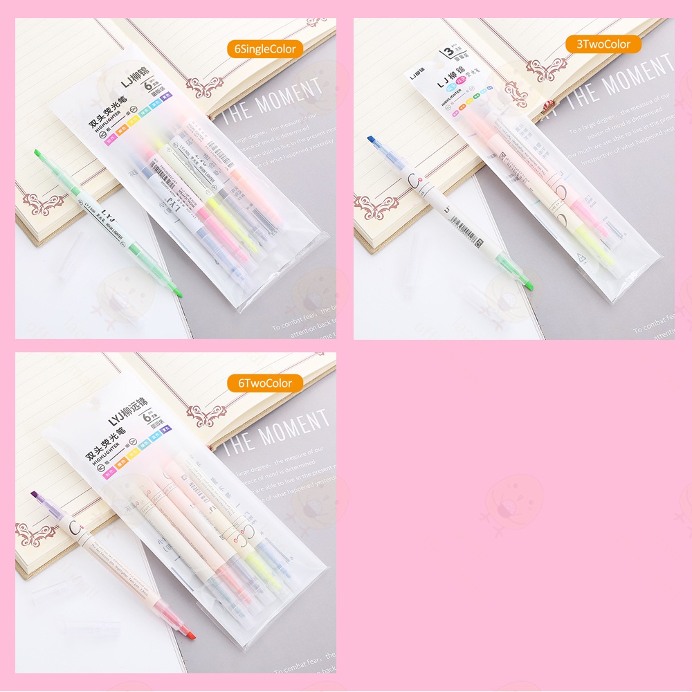 Poney Set highlighter pen Stabilo warna warni Stabilo 6 sampai 12 warna Stabilo panjang