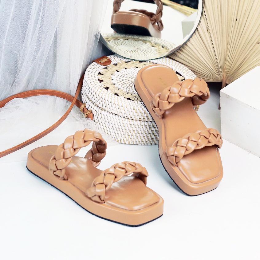 Sandal Wanita Tali Ban 2 Kepang Platfrom MC-AB 84