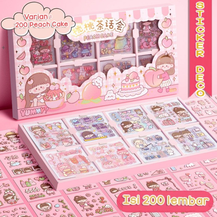 

Sticker Momo Isi 200 lbr Stiker Buku Diary DIY Hp Memo Journal Catatan - PEACH CAKE