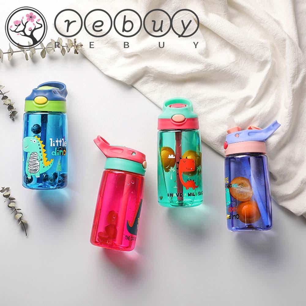 REBUY Rebuy Water Sippy Cup Lucu Bayi PP Kartun Dinosaurus Botol Air Sedotan