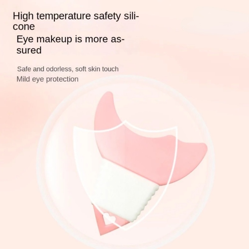 1pc Multifungsi Alat Bantu Make Up Mata Template Eyelash Baffle Resusable Silicone Eyeliner Alat Makeup Helper