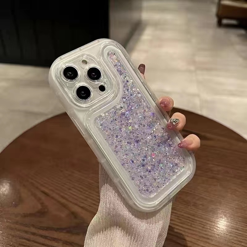 IPHONE Glow Silicone Cover Untuk Iphone14 13 12 11 Pro X XS Max XR 7 8 14 Plus Transparan Pelindung Flash Gradasi Soft Case