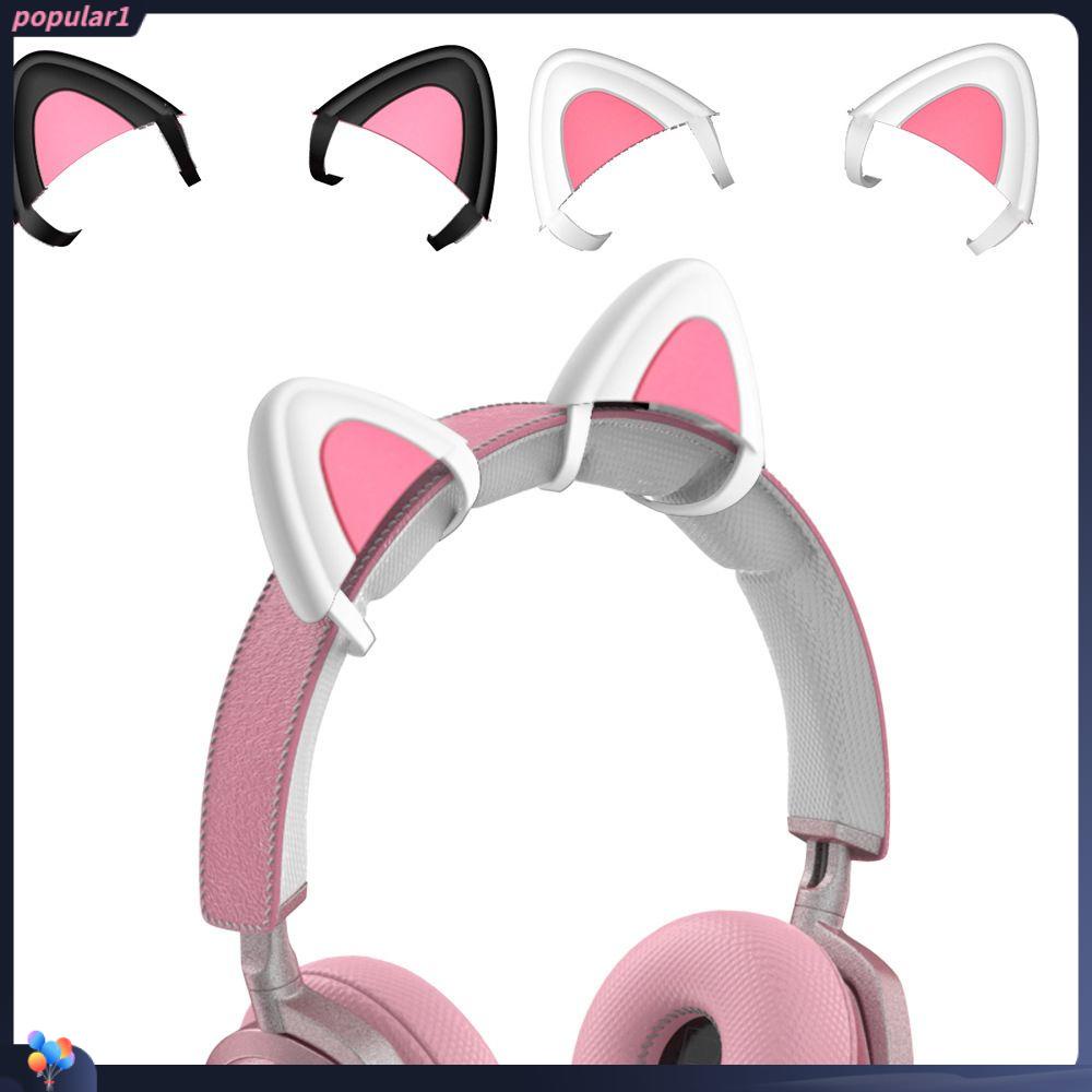 POPULAR Populer 1pasang Telinga Kucing Decor Headset Gaming Removable