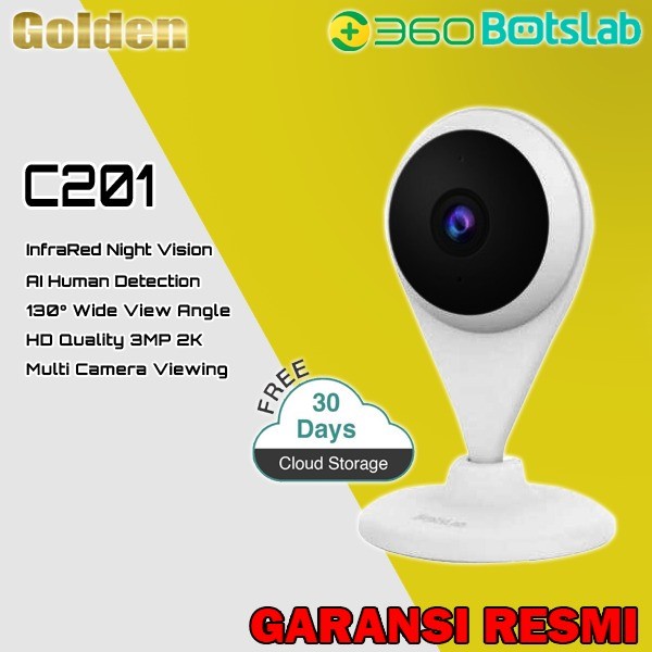 360 BOTSLAB C201 Fix 2k 3mp Wifi Indoor Smart IP Camera CCTV Garansi Resmi