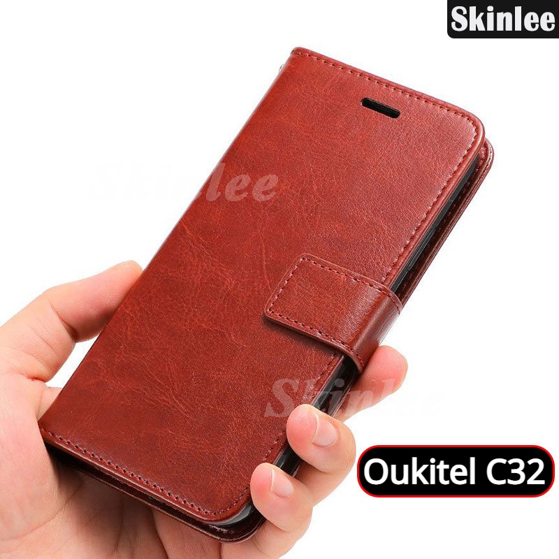 For Oukitel C32 Flip Cover Casing HP Leather Stand Holder Wallet Card Holder Cover for Oukitel C32