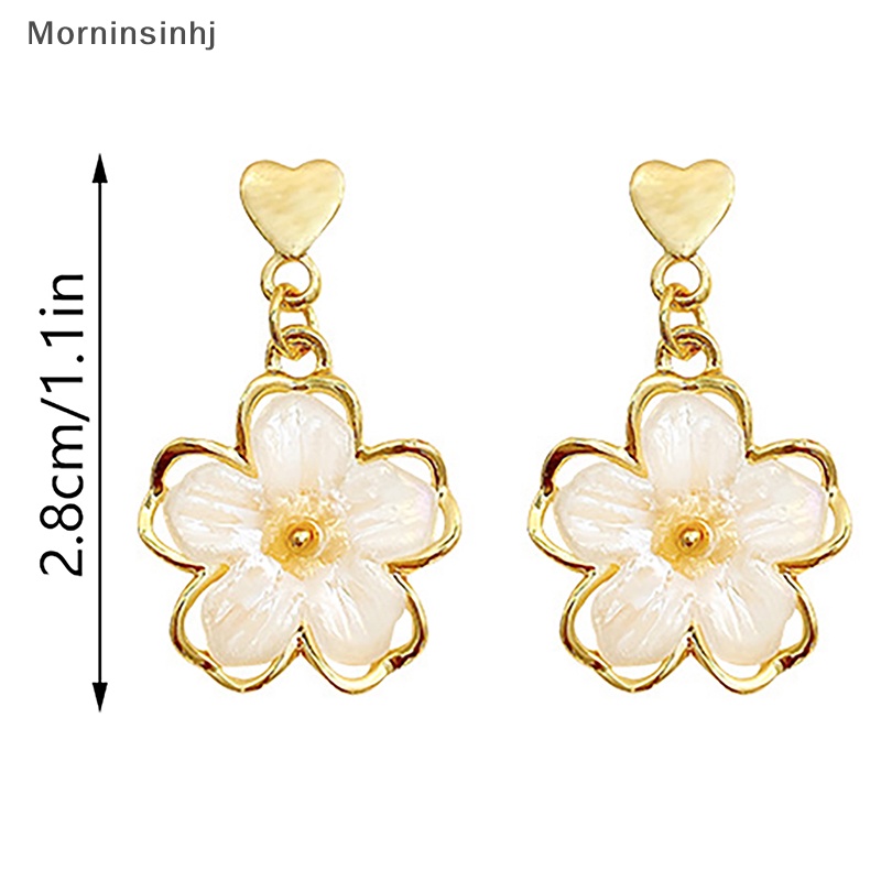 Mornin Resin Bunga Stud Anting Korea Fashion Temperamen Perempuan Cantik Elegan Perhiasan Sederhana Gadis Manis Aksesoris Wanita id