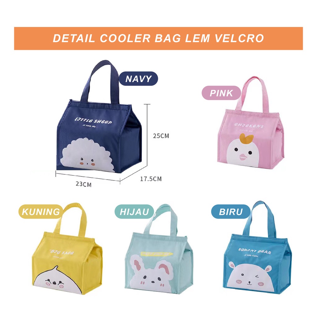 Lunch bag / Cooler Bag ASI / Cooler Box / Mini Cooler Bag Bayi / Bento Cooler Bag /Tas Bekal / Tas Penyimpanan Makanan Minuman / Tas Penahan Dingin dan Panas/ Bahan Oxford Aluminium Foil / Souvenir Hadiah Gift Promosi