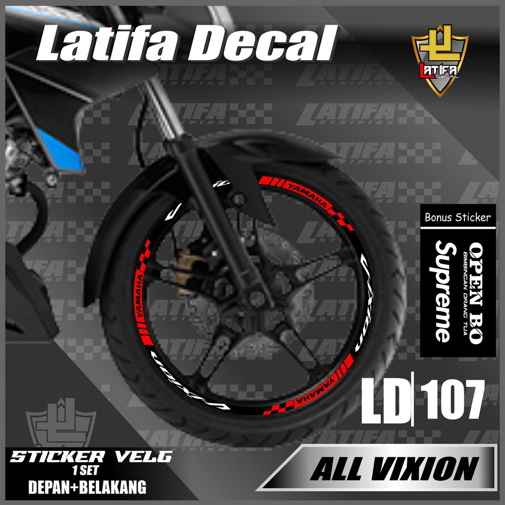 Sticker Velg - Cutting Velg Sticker Cutting Velg Motor VIXION