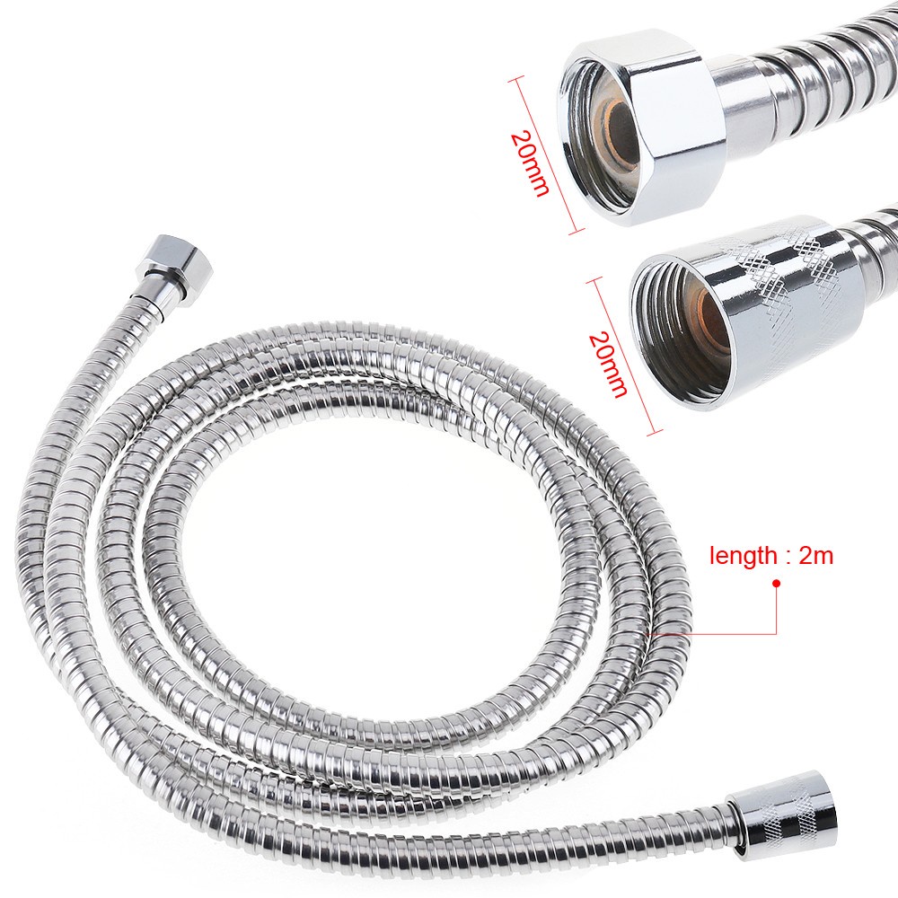 Selang Shower Fleksible 2m Flexible Hose Handshower Kamar Mandi Toilet Jed Bidet Head Shower Stainless 200cm 2M Meter Kuningan