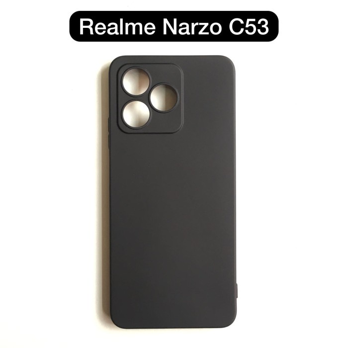 SoftCase Macaron BLACK Realme C53/C21Y/C25Y/10/10 Pro/10 Pro Plus/8i/C12/C15 TPU Full Black Protection Camera SMBPC