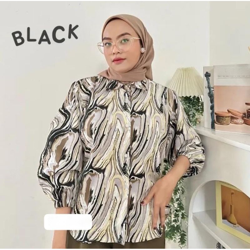 ZASKIA- Blouse Shakila Ghalaxie Marble