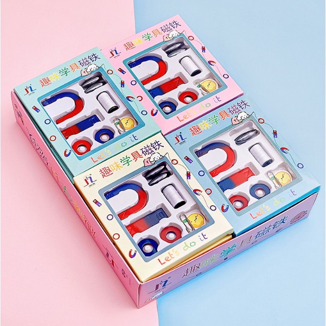 J3 - Set magnet edukasi Set U I O Eksperimen Magnet set pasir