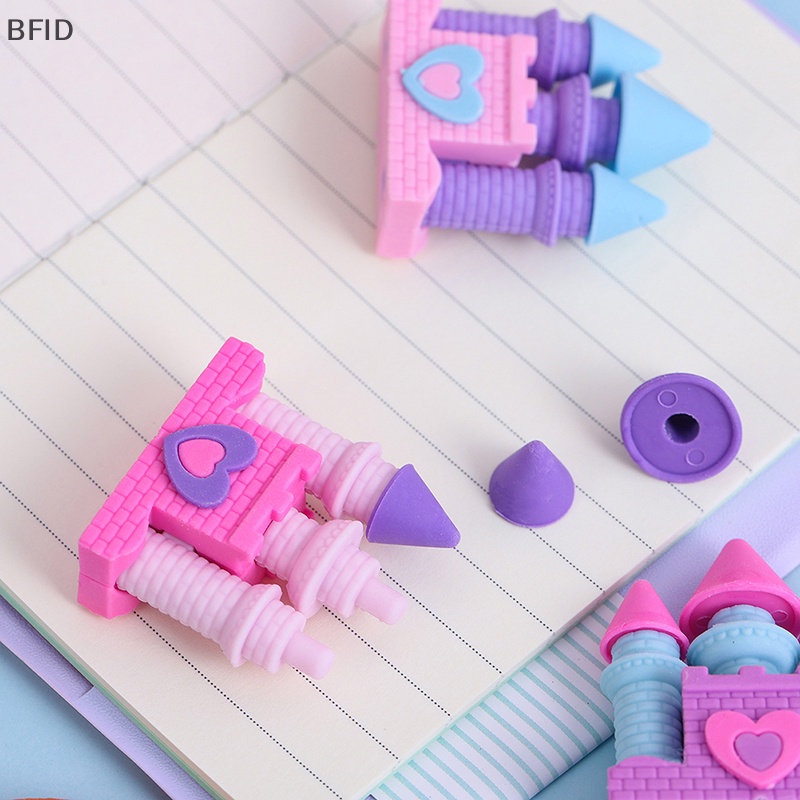 [BFID] 1pcs Creative Dream Castle Eraser Creative Student Wrig Drawing Rubber Pencil Eraser Lucu Perlengkapan Sekolah Alat Tulis Hadiah Anak [ID]