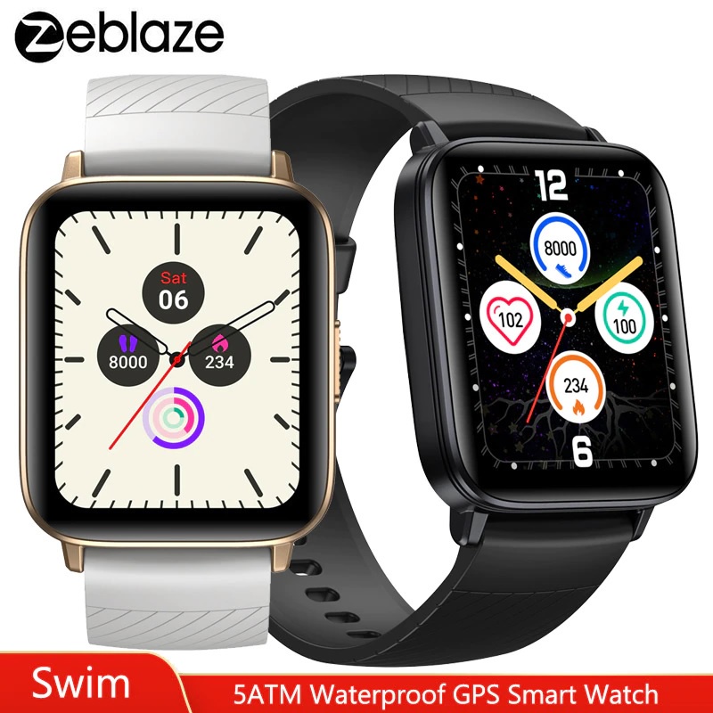 AKN88- ZEBLAZE SWIM Smartwatch Swimming 5 ATM Built In GPS Health Monitor