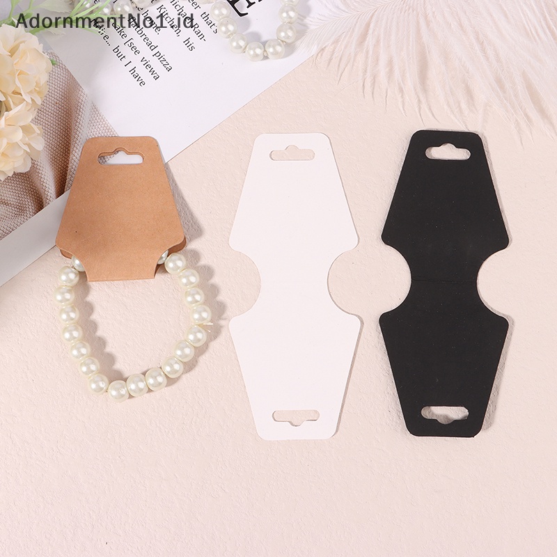 [AdornmentNo1] 50pcs tempat kalung papan kertas Display kartu perhiasan Stand Label Paperboard