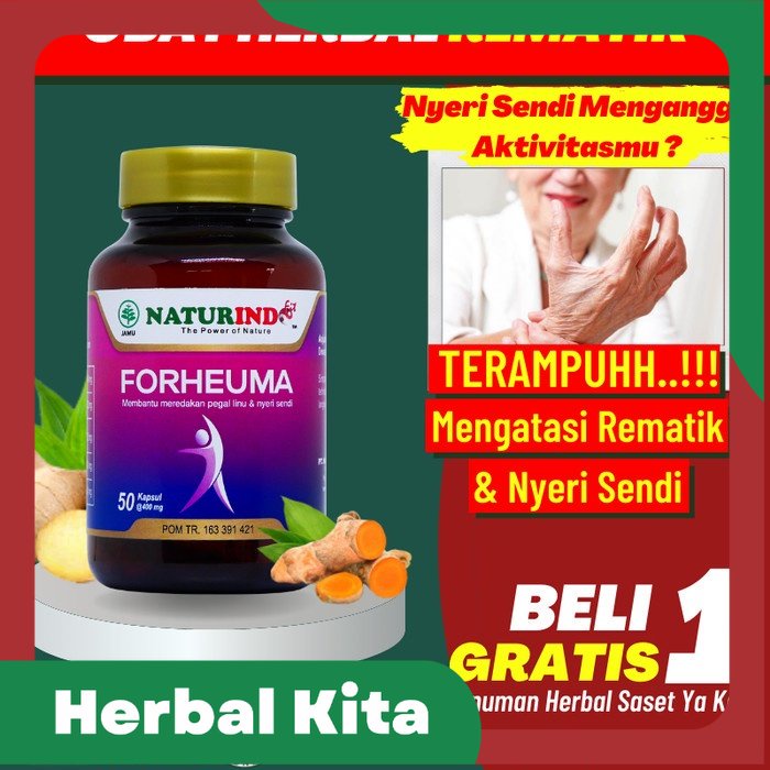 

Obat Rematik Herbal Nyeri Sendi Lutut Asam Urat Forheuma Naturindo - Forheuma