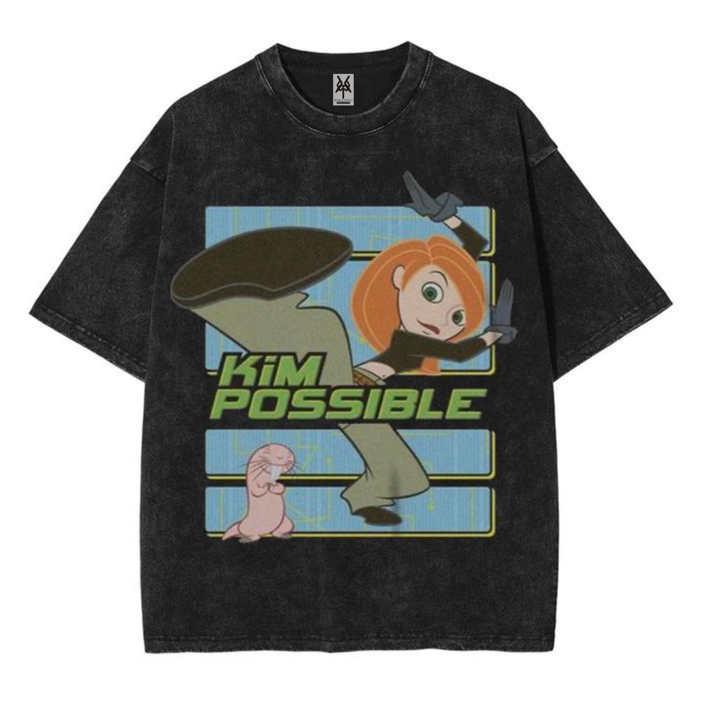 Kaos oversize kim possible washed washing vintage tee