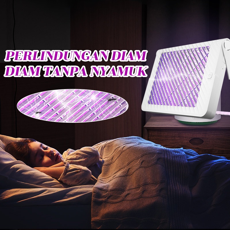 Insect Killer Perangkap Nyamuk Lalat Lampu UV Raket Nyamuk Listrik /Lampu Perangkap Nyamuk/Lampu Nyamuk/Lampu UV/Insect Killer Mosquito Killer Perangkap Nyamuk Lalat Bug Zapper Lampu UV 2 in 1