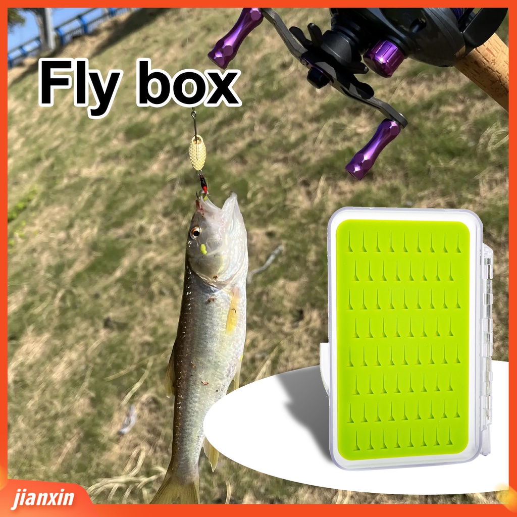 (In Stock) Fly Fishing Box Portable Tahan Benturan Waterproof Ringan Bagus Seal Tutup Transparan Tebal Tahan Aus Fly Fishing Tackle Box Aksesoris Pancing