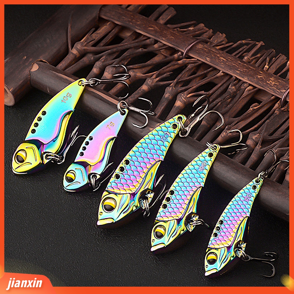 (In Stock) 1set 7g10g14g Umpan Pancing Dengan Kotak Desain Simulasi Kait Tajam Warna-Warni Desain Payet Logam Memikat Aksesoris Ikan Luar Ruangan Untuk Penggunaan Sehari-Hari