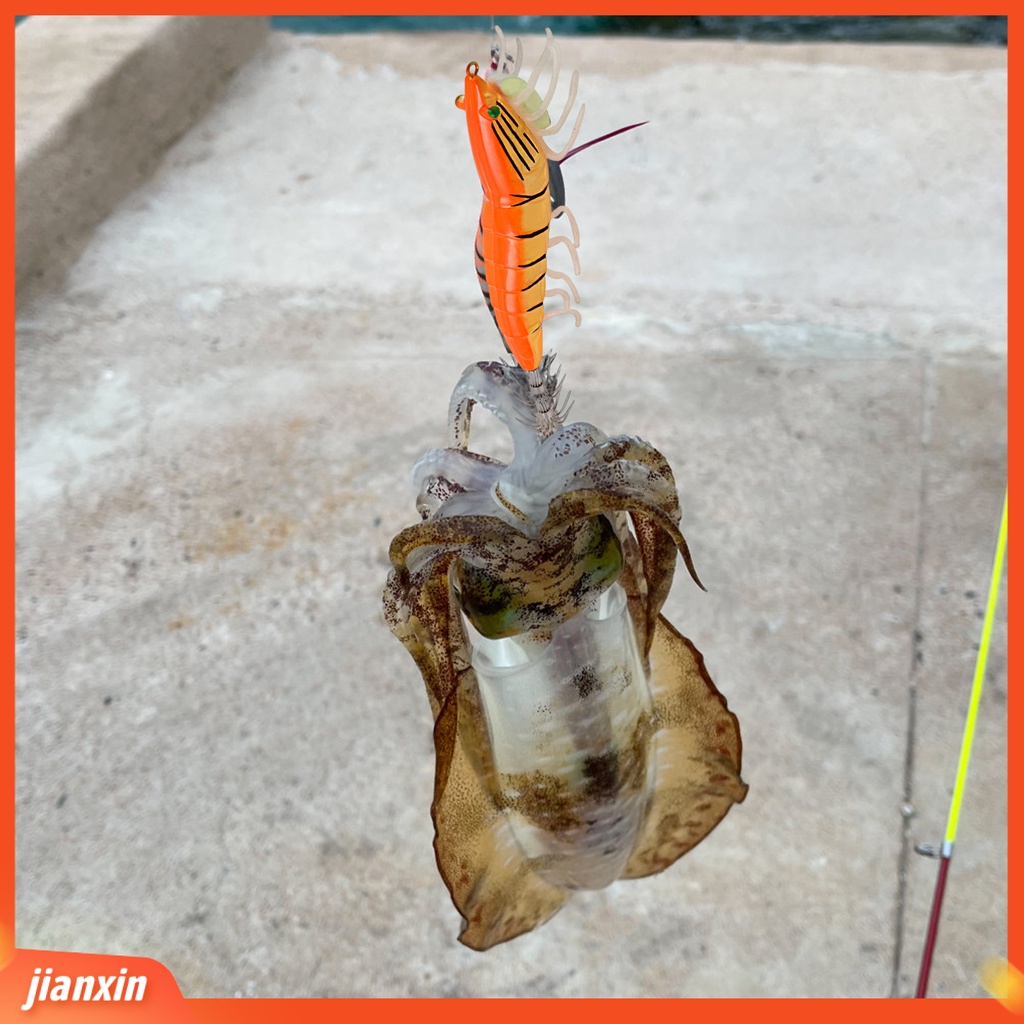 (In Stock) 11.7cm /20.5g Memancing Umpan Cumi Kait Simulasi Kulit Hidup Warna Terang Kaki Lembut Pengerjaan Halus Universal Bercahaya Udang Buatan Gurita Umpan Perlengkapan Memancing
