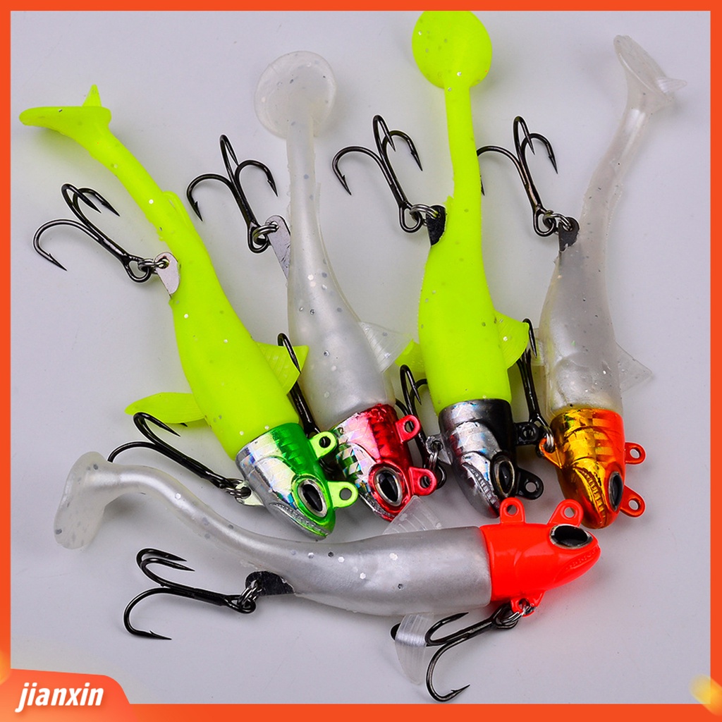 (In Stock) 13.5g /8cm Umpan Pancing T-Tail Tajam Treble Hook 3D Fisheyes Simulasi Pengecoran Panjang Ekor Dayung Buatan Umpan Perlengkapan Memancing