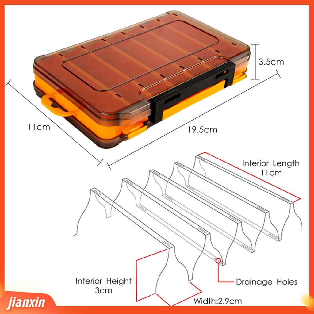 (In Stock) ABS Kotak Umpan Pancing Anti Gores Kapasitas Besar Lubang Drainase Kotak Umpan Pancing Perlengkapan Memancing