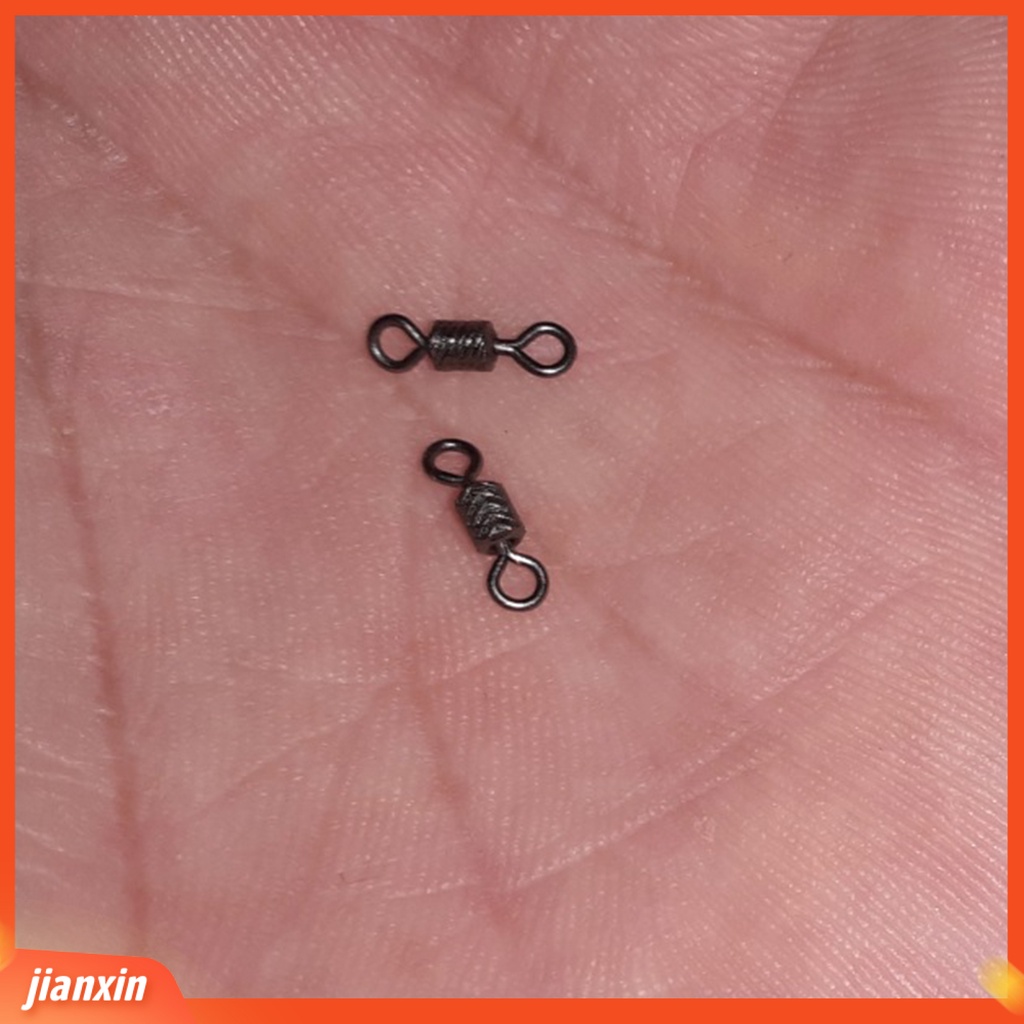 (In Stock) 50Pcs Barel Pancing Praktis Bantalan Aksesoris Tahan Korosi Kekerasan Tinggi Rolling Swivel Ring Untuk Outdoor