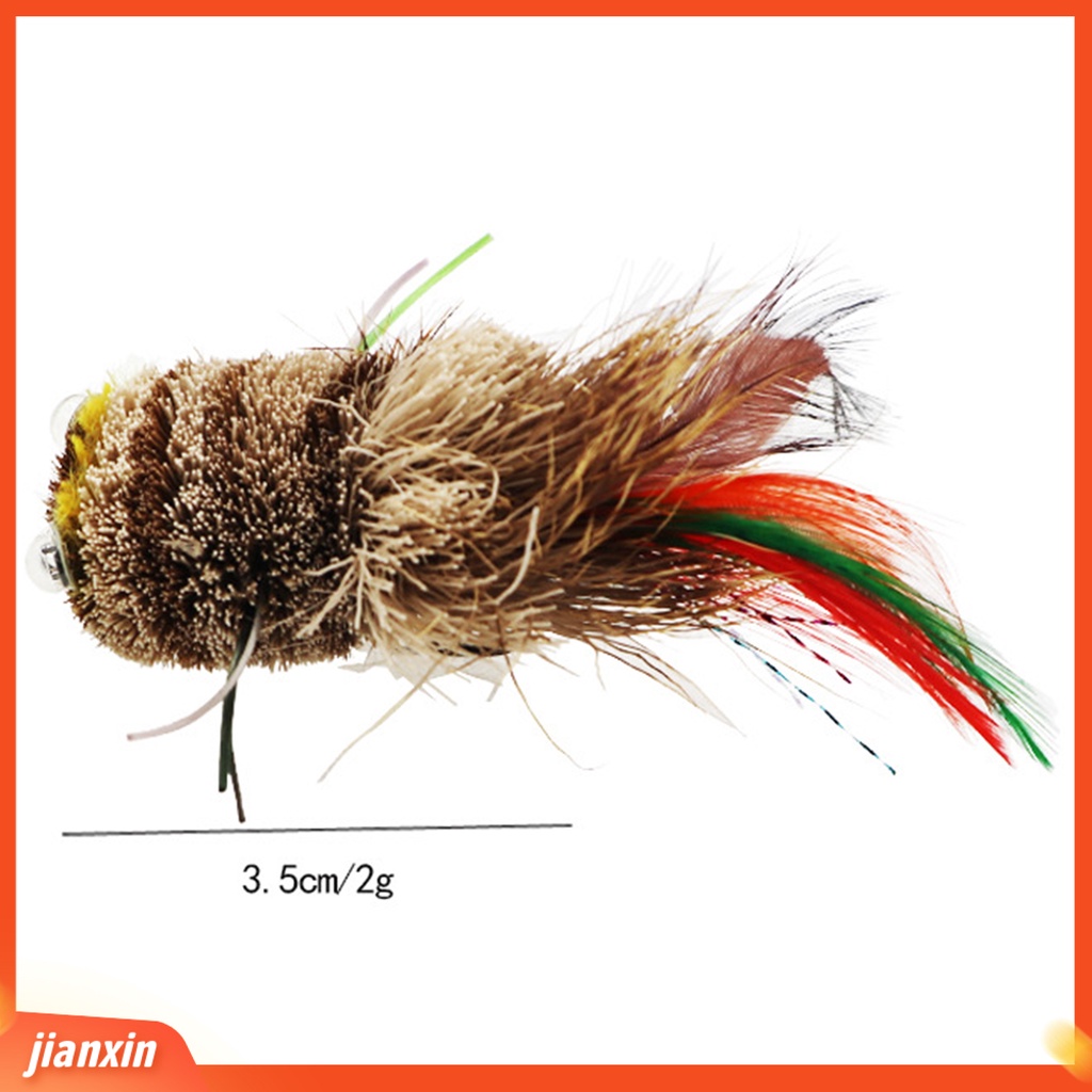 (In Stock) 3D Mata Imitasi Bulu Palsu Umpan Kait Tunggal Rambut Hidup Burung Hantu Buatan Memikat Aksesori Memancing