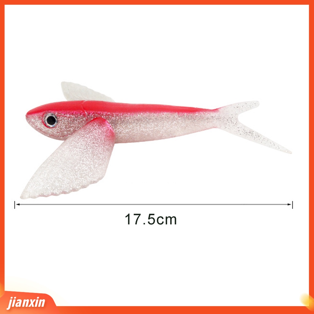 (In Stock) 17.5cm /66g Umpan Pancing PVC Realistis Reflektif Sisik Ikan Kekuatan Tinggi Umpan Ikan Terbang Untuk Memancing