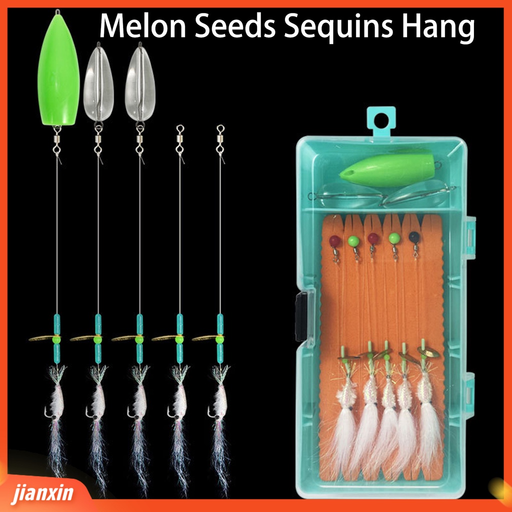 (In Stock) 1set Memancing Rig Spinner Payet Pelampung Sinker Es Sutra Alat Bantu Pengecoran Udang Kait Mengambang Tenggelam Memancing Umpan Rig Kit Alat Pancing
