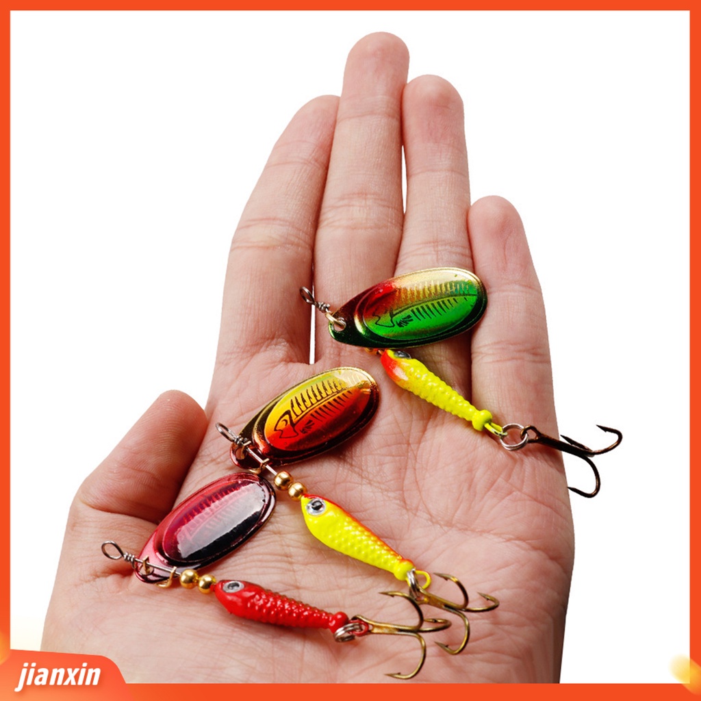 (In Stock) 9g /7cm Umpan Pancing Bentuk Hidup Tahan Air Rotary Payet Treble Hook Reusable Angling Stainless Tajam Hook Spinner Umpan Perlengkapan Memancing