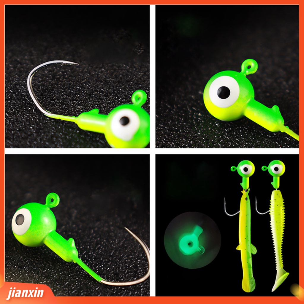 (In Stock) 10Pcs Kail Pancing Kekuatan Tinggi Kuat Penembus Tahan Korosi Tahan Karat Bercahaya Logam Neon Jig Lure Kait Tajam Memancing Tackle Perlengkapan Memancing