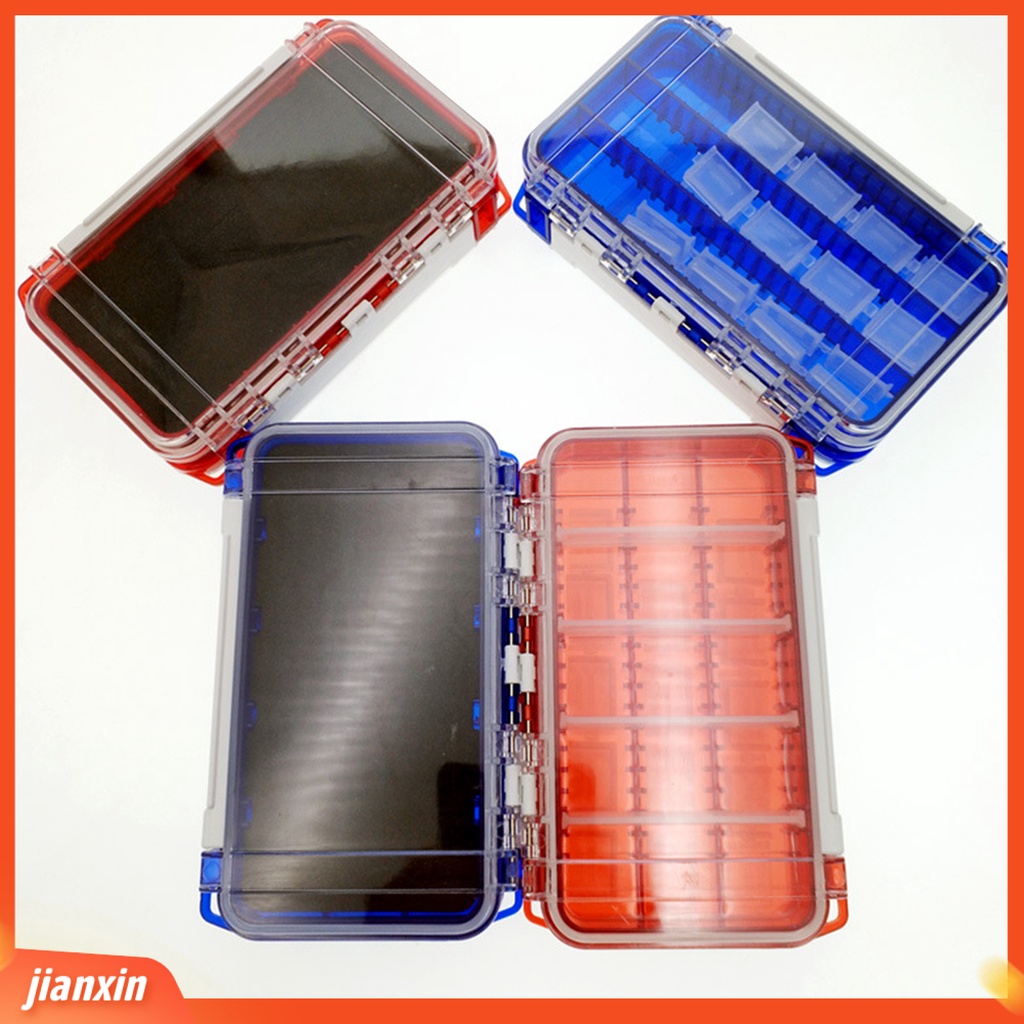 (In Stock) Fishing Tackle Box Dua Sisi Aksesoris Pancing Bahan Plastik Multifungsi Lure Case Untuk Memancing