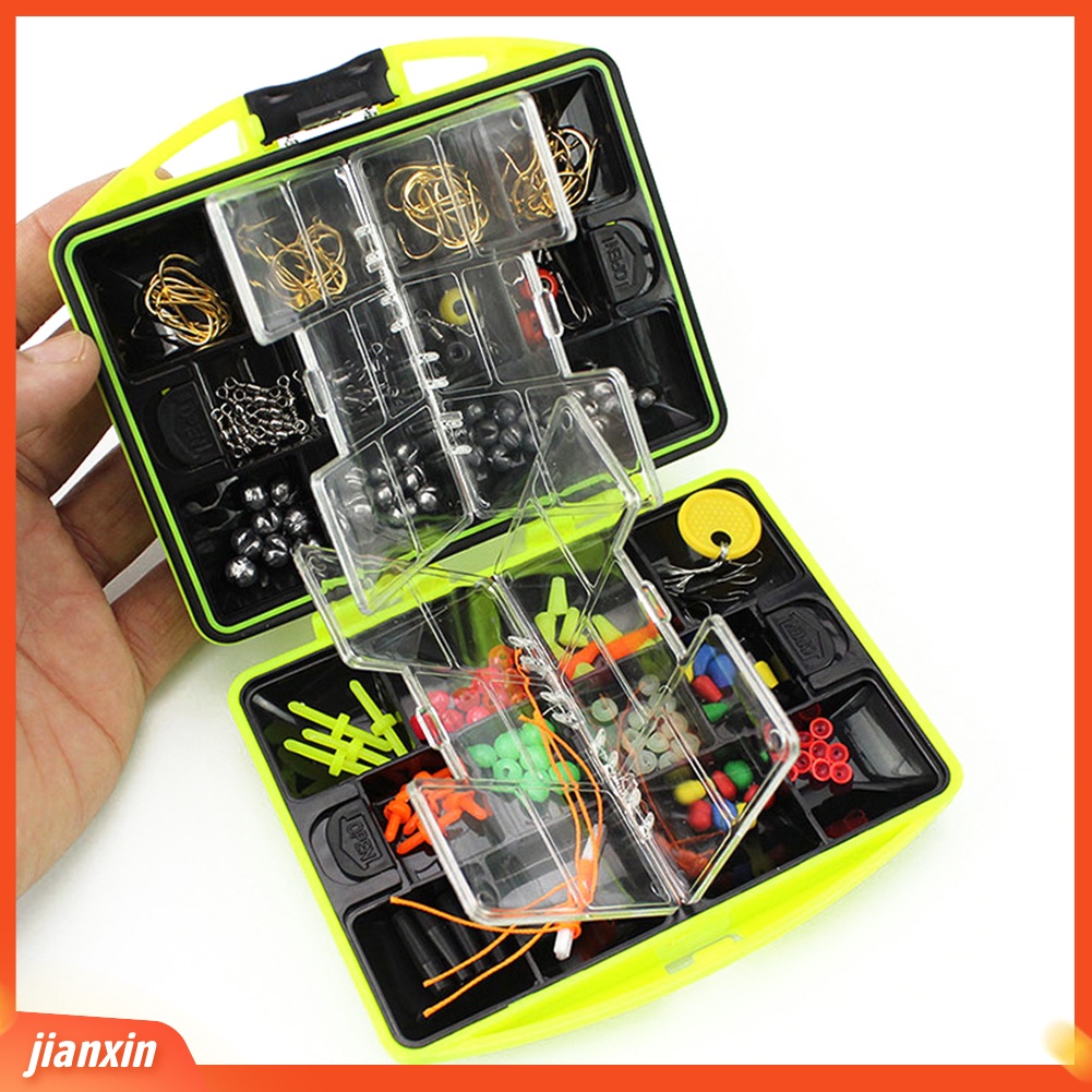 (In Stock) Fishing Tackle Swivels Jig Hook Sinker Manik-Manik Mengambang Klip Memimpin Aksesoris Kotak