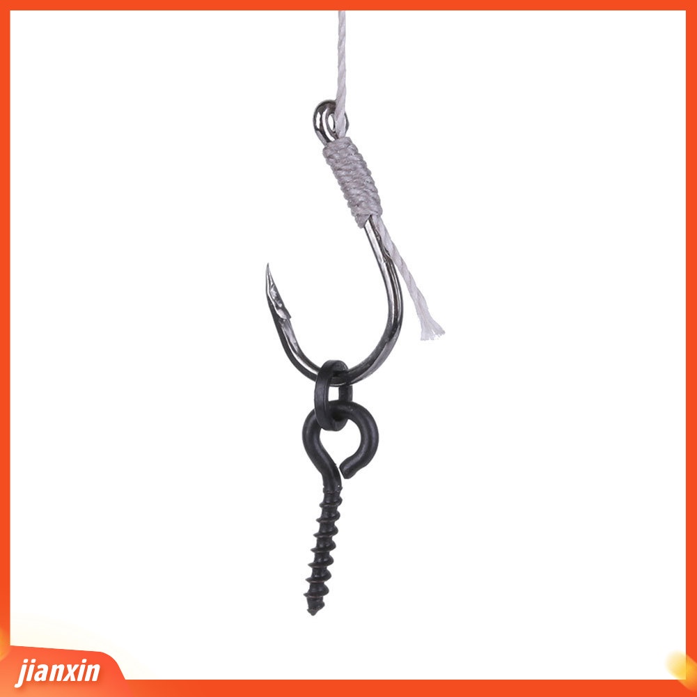 (In Stock) 30Pcs Ikan Gurame Boilies Sekrup Pasak Dengan Ring Swivel Rig Tackle Bait Holder