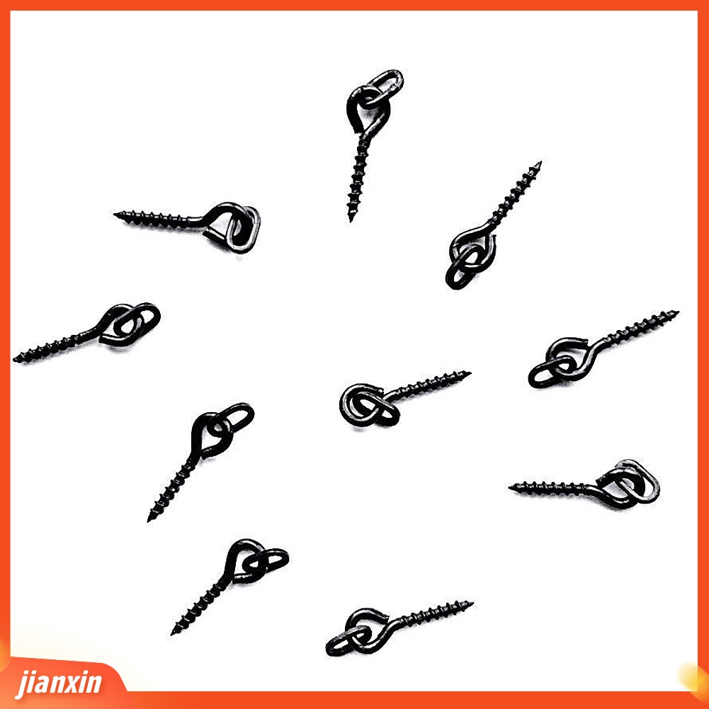 (In Stock) 25Pcs 1.5cm Umpan Pancing Ikan Gurame Sekrup Rambut Rigs Hook Terminal Tackle Dengan Cincin