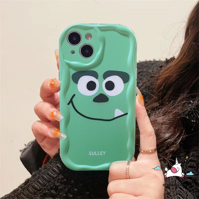 Casing Monster Kecil Yang Lucu Untuk Realme C53 C11 5s 6i 9i 5i 5 7i C35 C31 C55 C33 C30 C25s C25 C15 C21Y C21 C20 C25Y C20A C3 C12 C1 C17 C2 Lembut 3D Bergelombang Lengkung Tepi Kartun Pasangan Cover