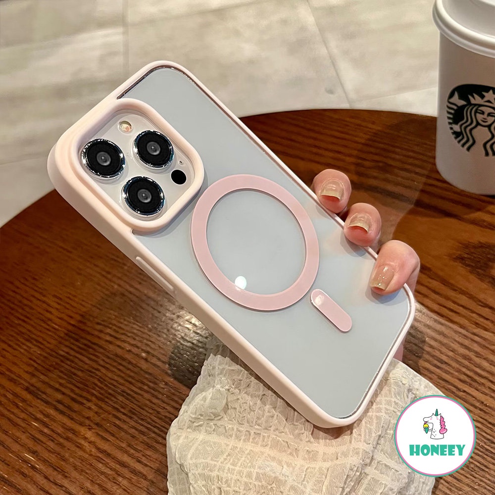 IPHONE Untuk Magsafe Phone Case Untuk Iphone14 13 12 11 Pro Max12 14 Pro Clear TPU Magnetic Wireless Charging Cover Pelindung