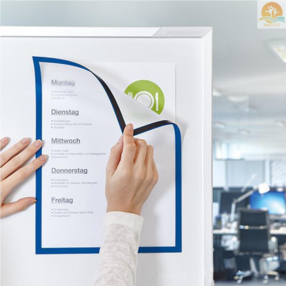 In Stock Bingkai File Magnet Bingkai Display Dokumen PVC Transparan Untuk Ukuran A4 Surat Kertas Foto Gambar Jadwal Kerja