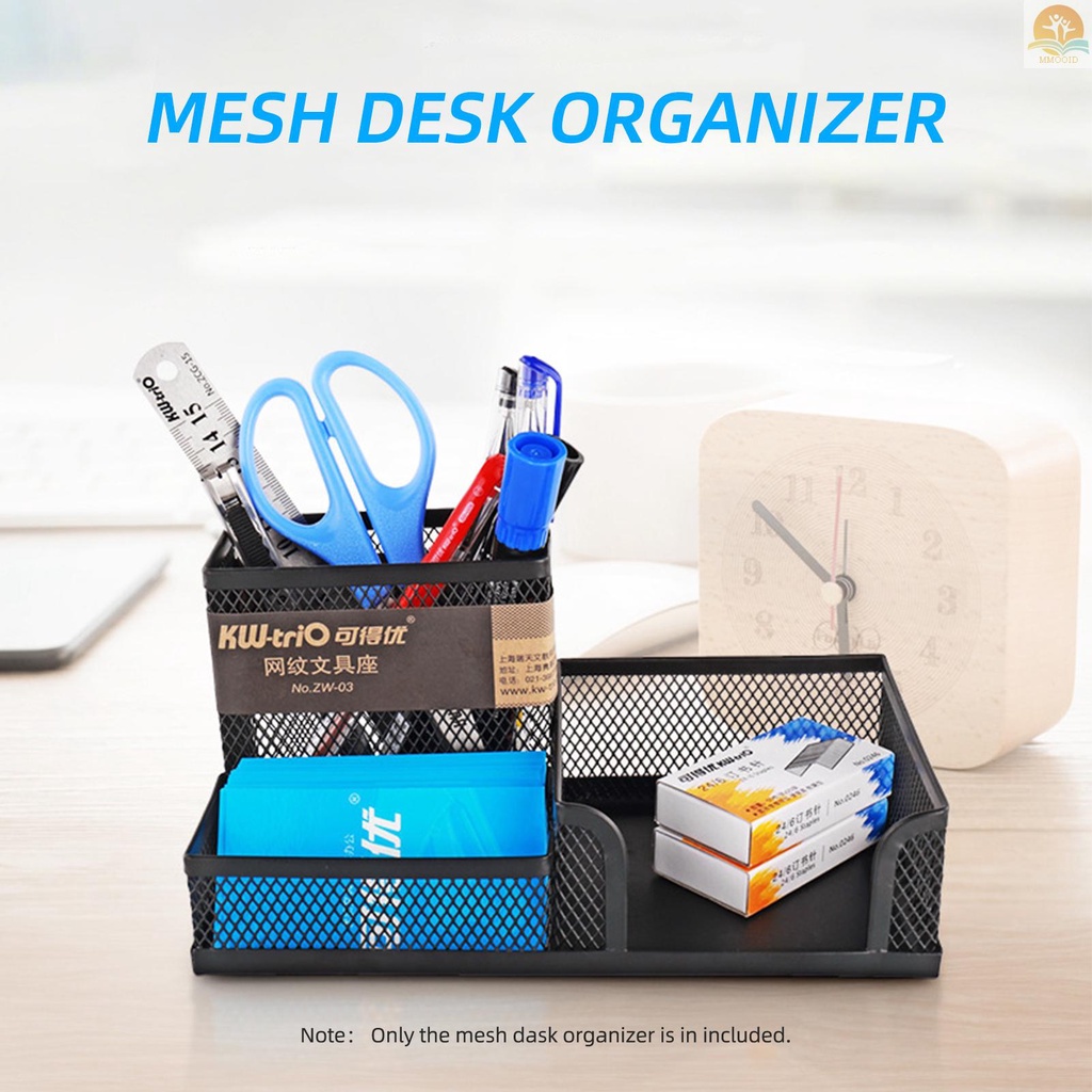 In Stock KW-triO Mesh Desk Organizer Perlengkapan Kantor Tempat Pensil Dan Keranjang Penyimpanan Untuk Untuk Desktop Organizer Penggaris Wadah Rumah Modern Bisnis Komersial Kantor Sekolah Dec