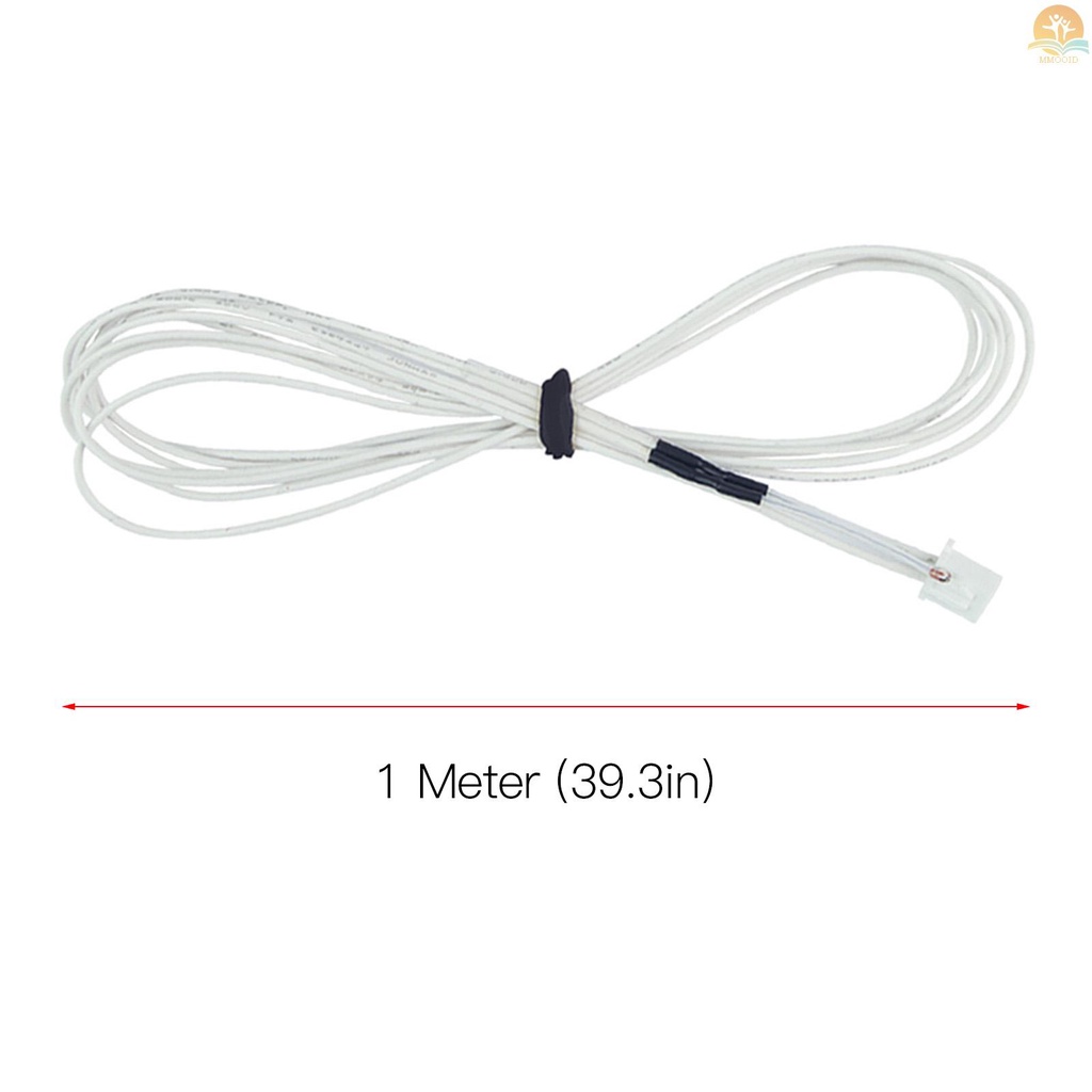 In Stock 3D Printer NTC3950 Thermistors Temp Sensor NTC3950 100K ohm Kompatibel Untuk Creality Ender3 Anycubic Mega 3D Printer Heatbed Atau Hot End Extruder 1Meter (39.3in) 5PCS