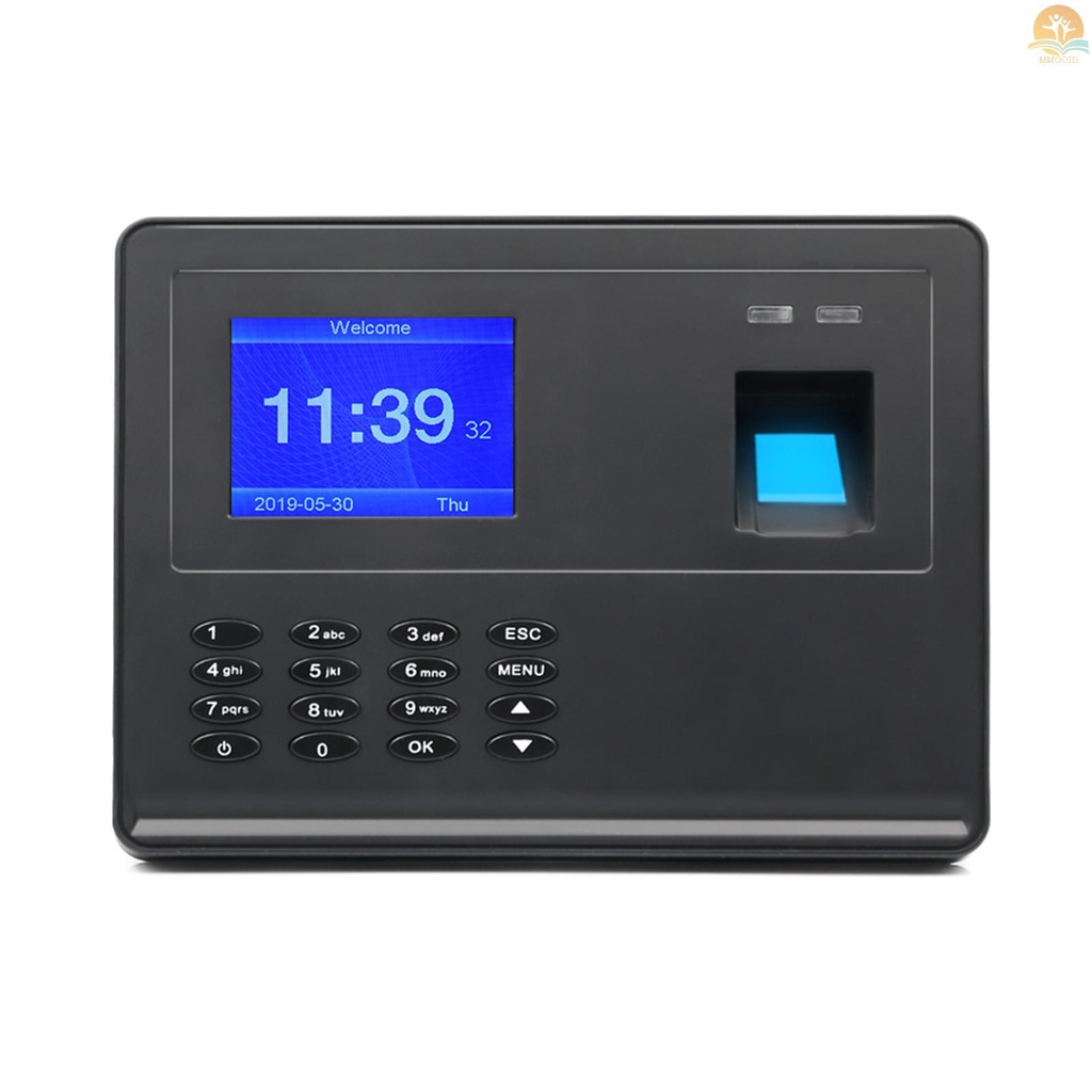 In Stock Biometrik Fingerprint Password Time Attendace Machine Karyawan Cek-in Time Clock Recorder Reader Dengan Layar TFT 2.8 Inci Multi Bahasa Dukungan USB Disk Data Downloa