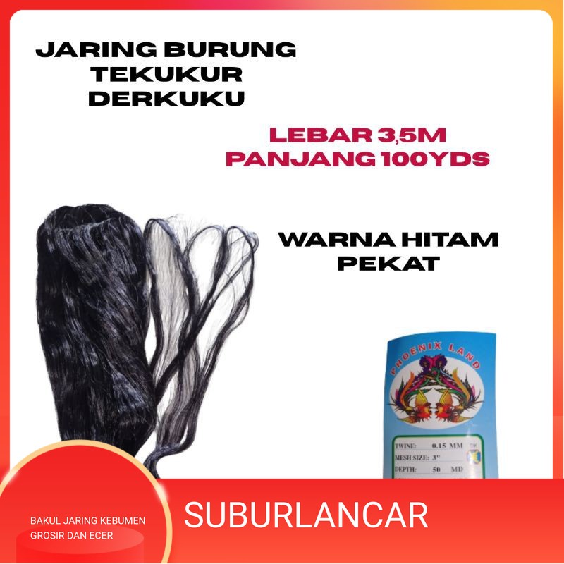 JARING BURUNG JEBAKAN BURUNG TEKUKUR DERKUKU PANJANG 100YDS LEBAR 3,5M