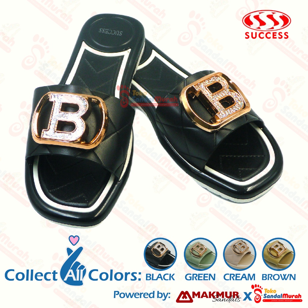 Toko Sendal Murah - Sandal Slop Wanita Uk 36 - 40 / Sandal Simple Kekinian Lucu / Sandal Wanita Ringan Santai / SandalModel Terbaru [ Toko Sendal Murah SS D334 ]