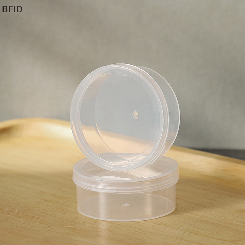 [BFID] 3pcs 6X2.5cm Transparan Siam Puff Kotak Penyimpanan Perhiasan Round Plastic Box [ID]