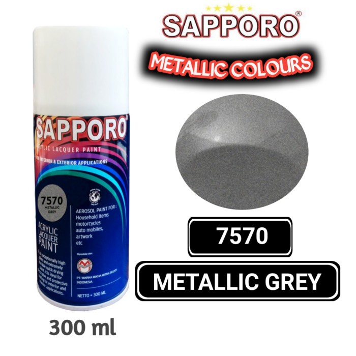 

7570 METALLIC GREY SAPPORO STANDAR 300ml Cat Semprot Pylok Pilok Pylox