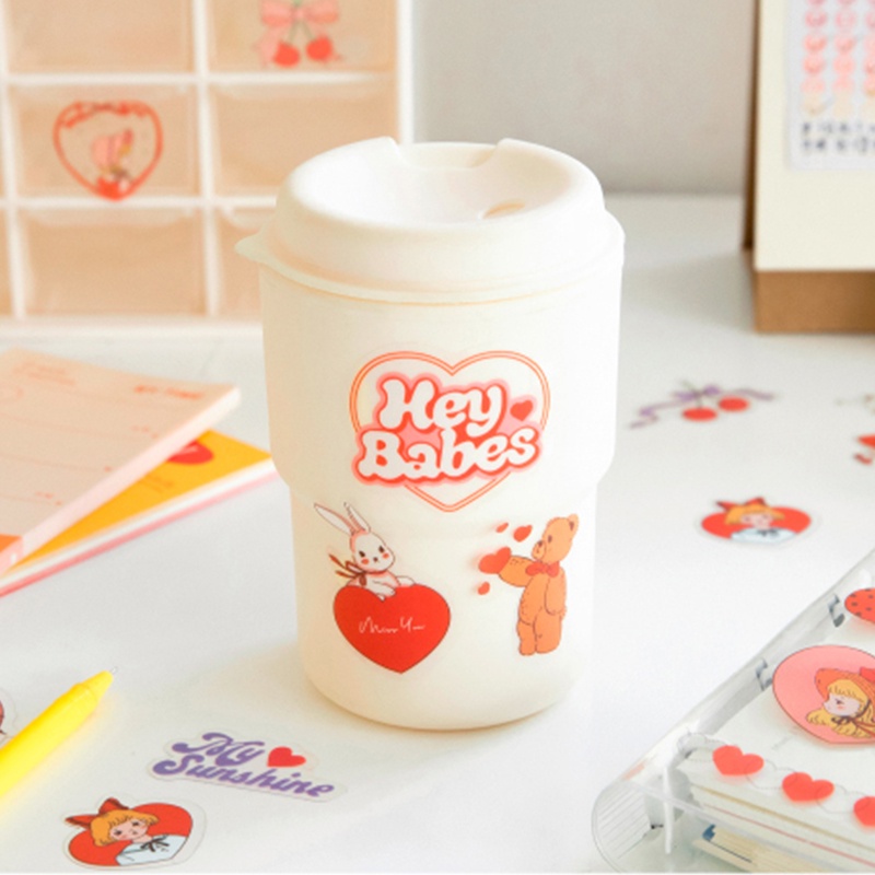 30pcs Stiker Seri Kartun Vintage Gadis Multi-Pola Scrapbook Deco DIY Stiker
